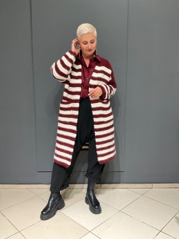 Sweter Kardigan blezer TUROT bordo
