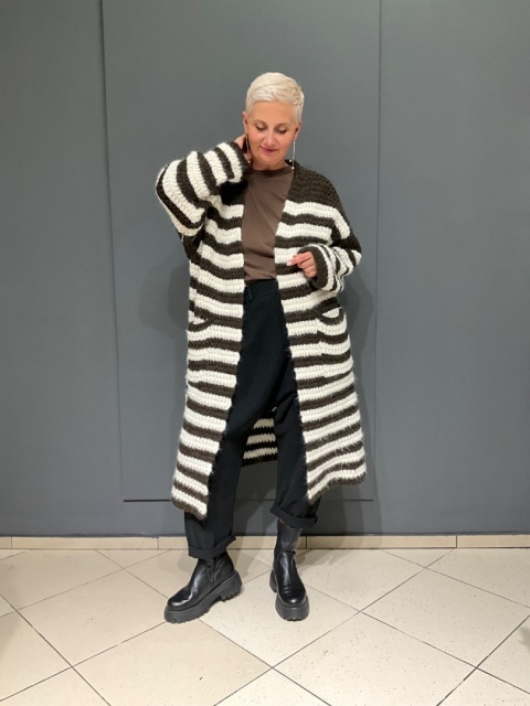 Sweter Kardigan blezer TUROT choco Sweter Kardigan blezer TUROT choco