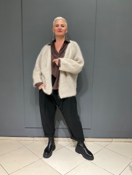 Sweter kardigan GIRL krem