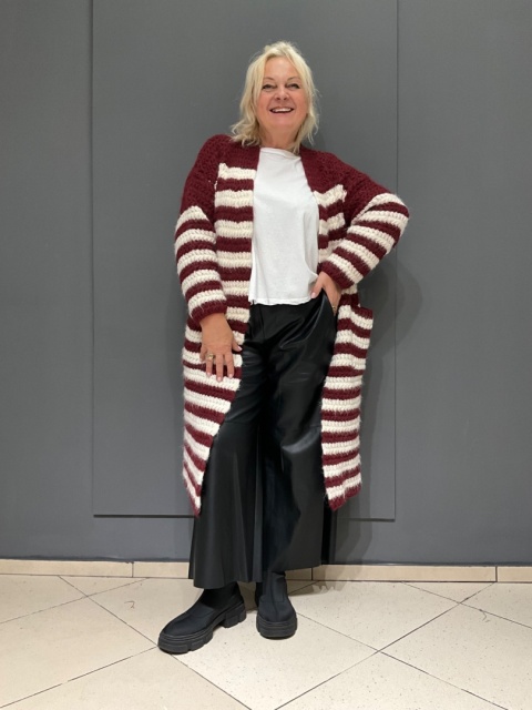 Sweter Kardigan blezer TUROT bordo Sweter Kardigan blezer TUROT bordo