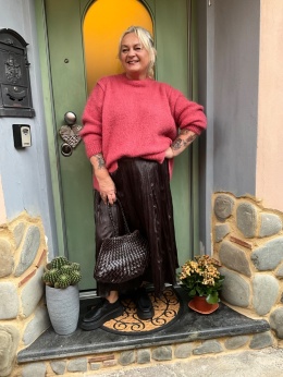 Sweter MAJA różowy pieprz