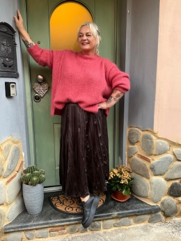 Sweter MAJA różowy pieprz
