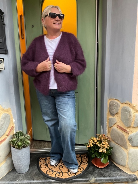Sweter kardigan NINA GIANCHI Śliwka Sweter kardigan NINA GIANCHI Śliwka