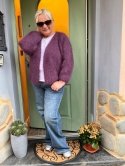 Sweter kardigan NINA GIANCHI Śliwka