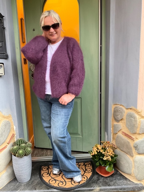 Sweter kardigan NINA GIANCHI Śliwka Sweter kardigan NINA GIANCHI Śliwka