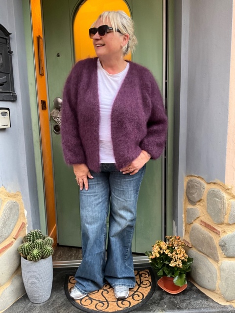 Sweter kardigan NINA GIANCHI Śliwka Sweter kardigan NINA GIANCHI Śliwka