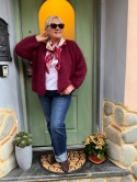 Sweter kardigan NINA GIANCHI burgund
