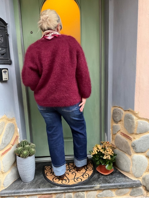 Sweter kardigan NINA GIANCHI burgund Sweter kardigan NINA GIANCHI burgund