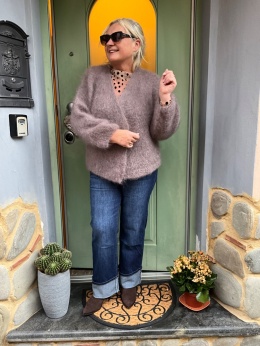 Sweter kardigan NINA GIANCHI fango