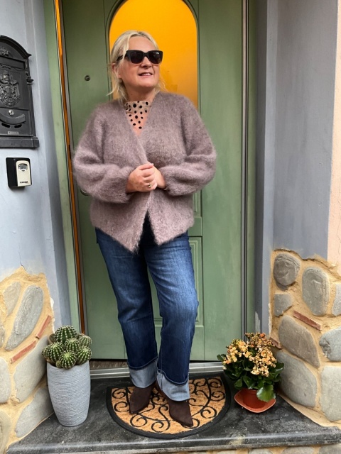 Sweter kardigan NINA GIANCHI fango Sweter kardigan NINA GIANCHI fango