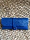 Skórzane etui na okulary OKS blue