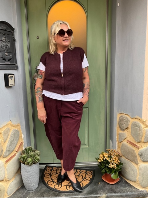 Spodnie BANDI Wendy Trendy sztruks Śliwka Spodnie BANDI Wendy Trendy sztruks Śliwka