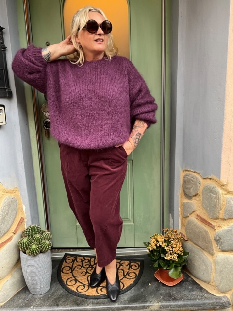 Spodnie BANDI Wendy Trendy sztruks Śliwka Spodnie BANDI Wendy Trendy sztruks Śliwka