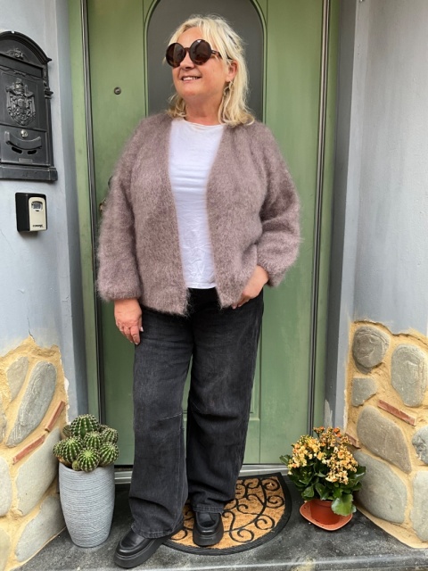 Sweter kardigan NINA GIANCHI fango Sweter kardigan NINA GIANCHI fango