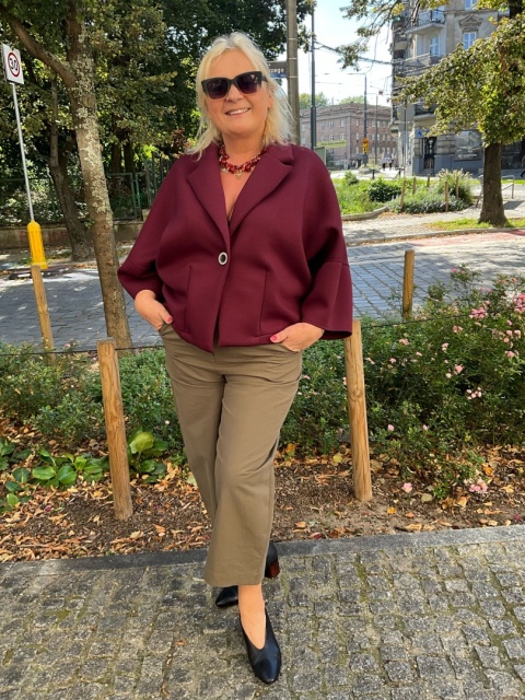 Żakiet kurtka KELIS bordo Żakiet kurtka KELIS bordo