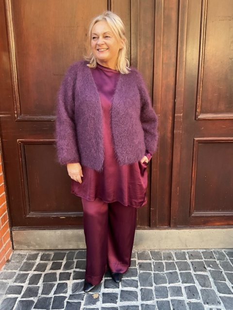 Sweter kardigan NINA GIANCHI Śliwka Sweter kardigan NINA GIANCHI Śliwka