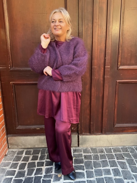 Sweter kardigan NINA GIANCHI Śliwka Sweter kardigan NINA GIANCHI Śliwka