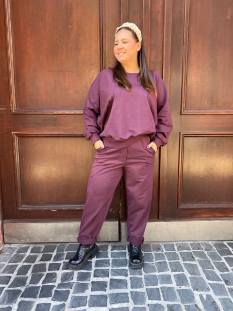 Bluza bluzka LUNA wiya śliwka