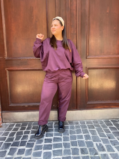 Bluza bluzka LUNA wiya śliwka