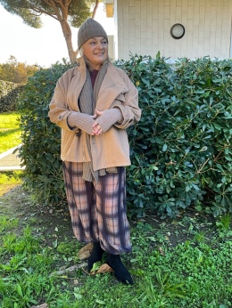 Czapka i szal MIRA camel