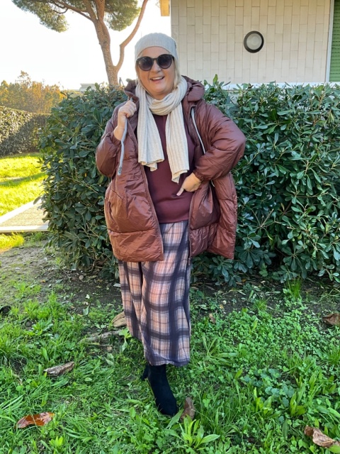 Czapka i szal MIRA latte