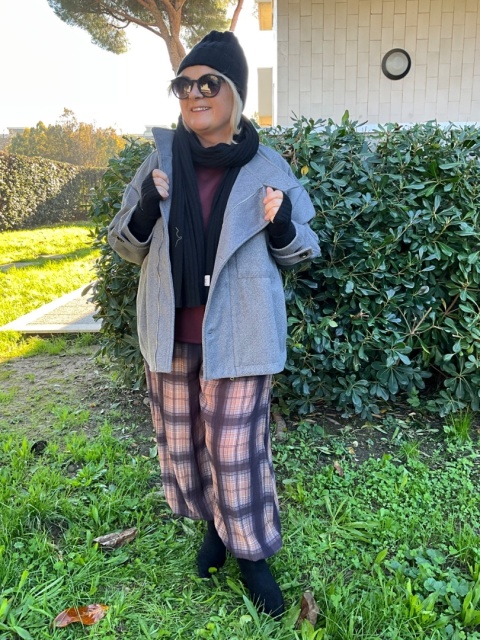 Czapka i szal MIRA nero