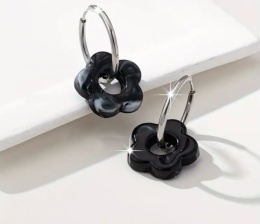 Kolczyki KWIATEK grafit