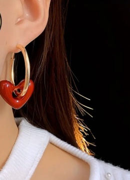 Kolczyki SERDUSZKA red