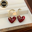 Kolczyki SERDUSZKA red