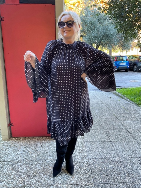 Sukienka PAFOS groszki Mihos groszki