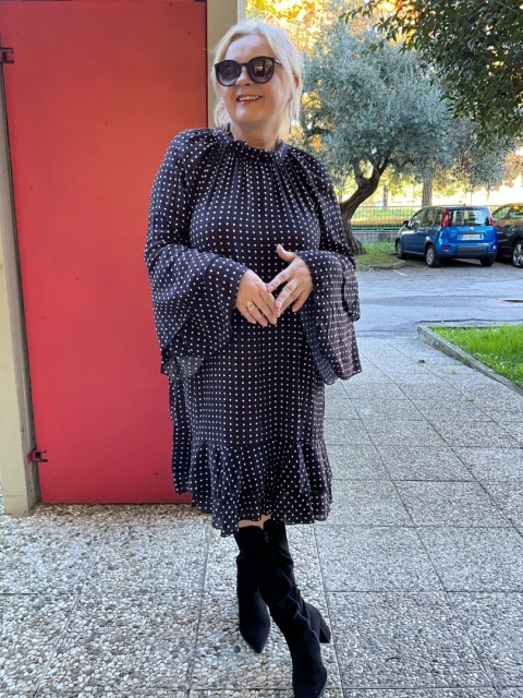 Sukienka PAFOS groszki Mihos groszki