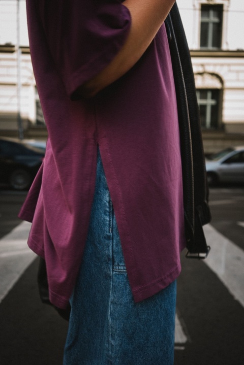 T-shirt bluzka IGGY bakłażan