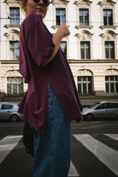 T-shirt bluzka IGGY bakłażan