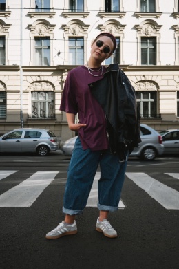 T-shirt bluzka IGGY bakłażan