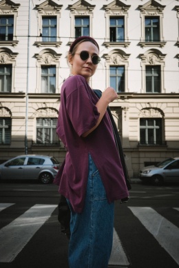 T-shirt bluzka IGGY bakłażan