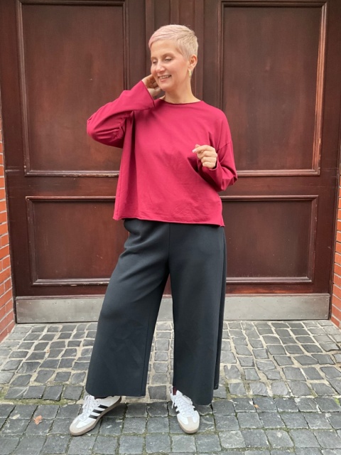 Bluzka Bluza FIDŻI long czerwona Wendy Trendy