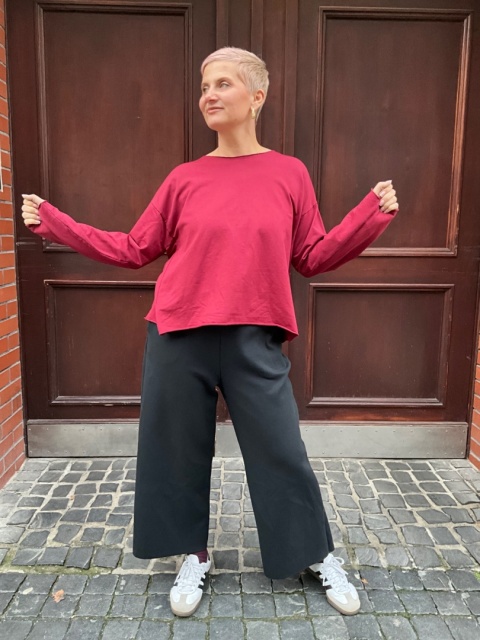 Bluzka Bluza FIDŻI long czerwona Wendy Trendy