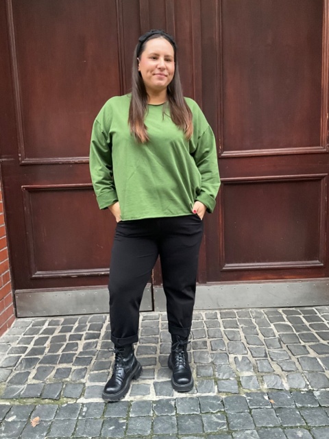 Bluzka Bluza FIDŻI long zielona Wendy Trendy