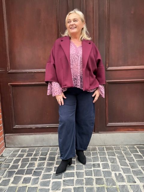 Koronkowa bluzka GLAMM wrzos