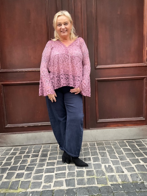 Koronkowa bluzka GLAMM wrzos