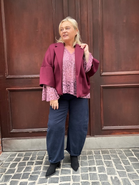 Koronkowa bluzka GLAMM wrzos