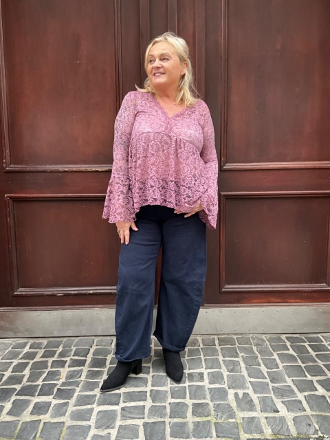 Koronkowa bluzka GLAMM wrzos