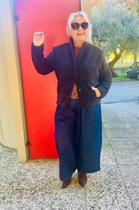 Kurtka NOTE Miya baranek choco