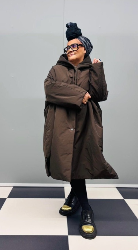 Kurtka puchowa HELEN Rivabella choco