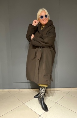 Kurtka puchowa HELEN Rivabella choco