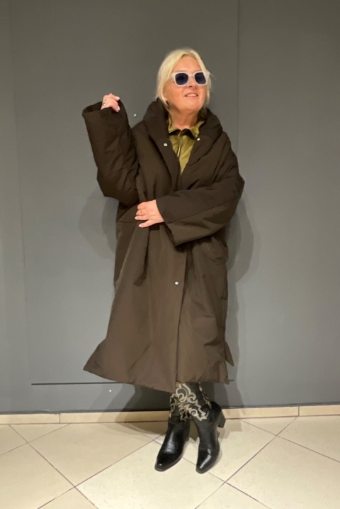 Kurtka puchowa HELEN Rivabella choco