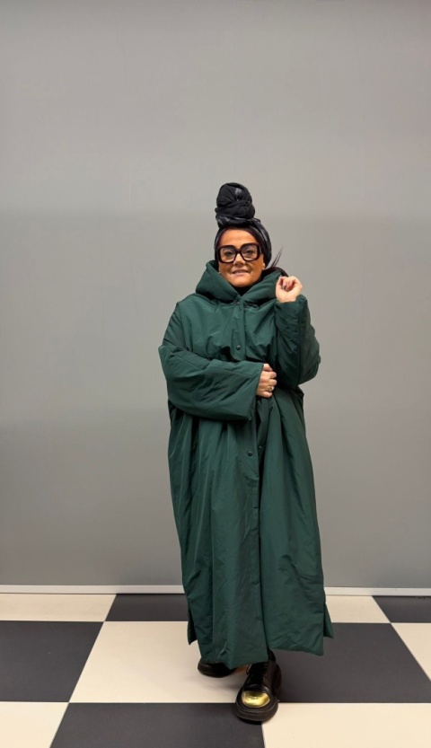 Kurtka puchowa HELEN Rivabella long green