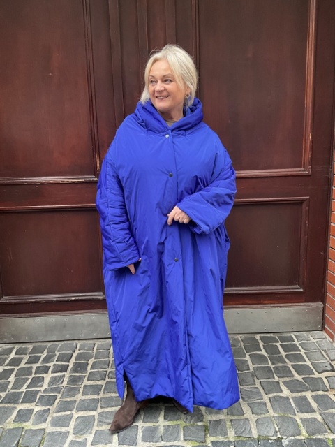 Kurtka puchowa HELEN Rivabella long kobalt