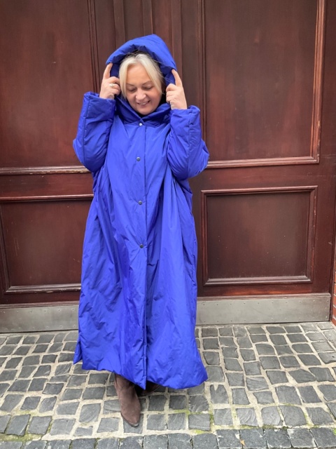 Kurtka puchowa HELEN Rivabella long kobalt