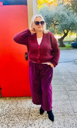 Spodnie LORA Miya burgund